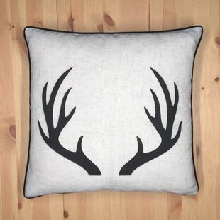 Xmas pillow cover custom gift for hunter custom Monogram & Name Xmas antler cushion Rustic Antlers Christmas Cushion Cover deer antler