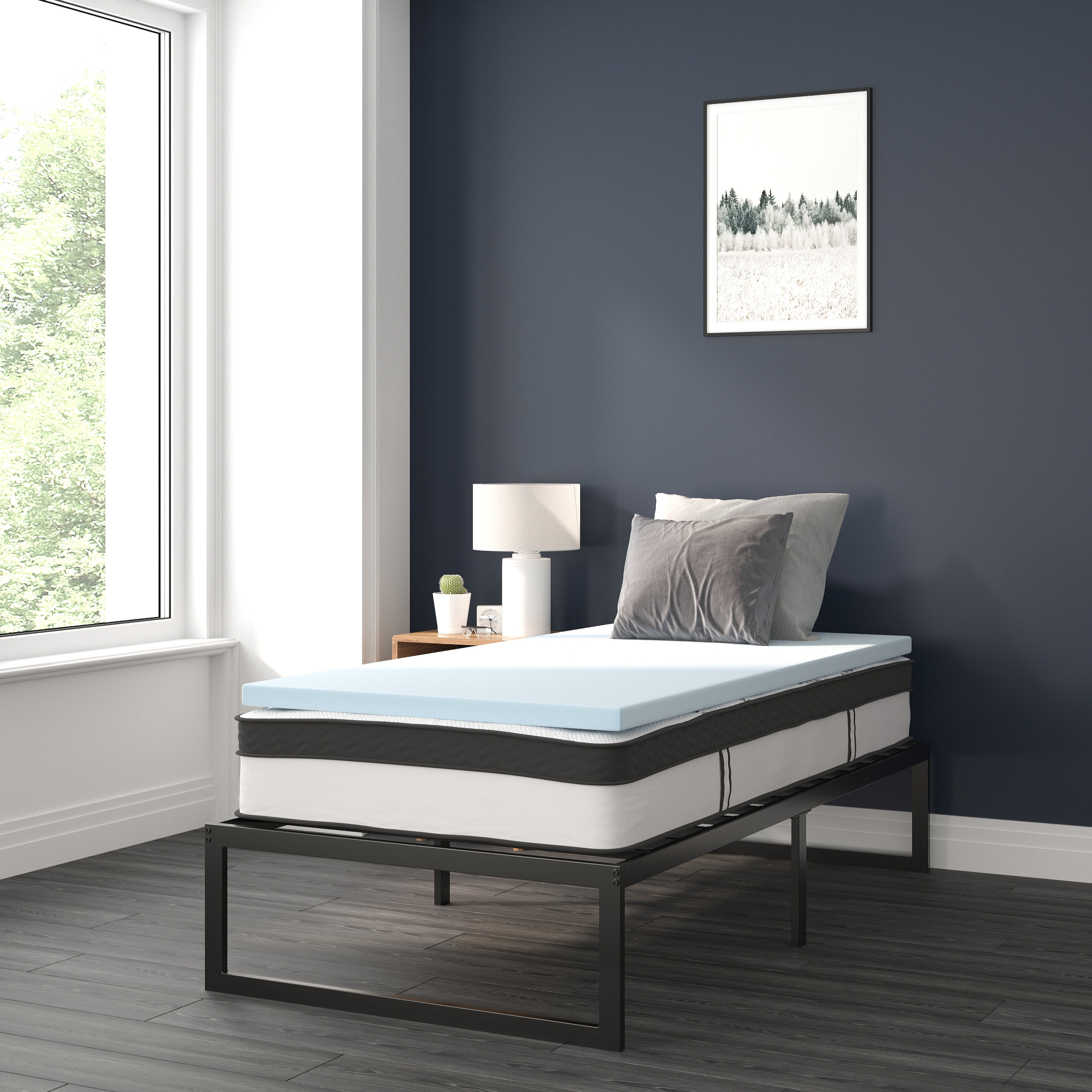 pocket spring mattress with memory foam topper