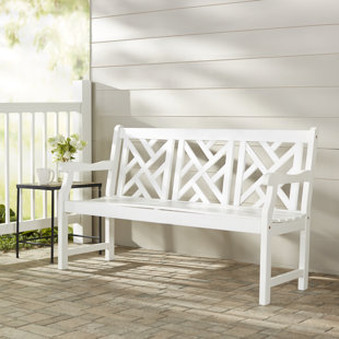 White Outdoor Benches You Ll Love Wayfair Mahler Acacia Wood Garden Bench