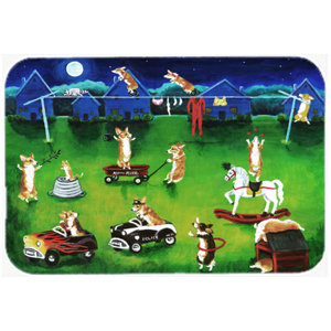 Corgi Backyard Circus Kitchen/Bath Mat