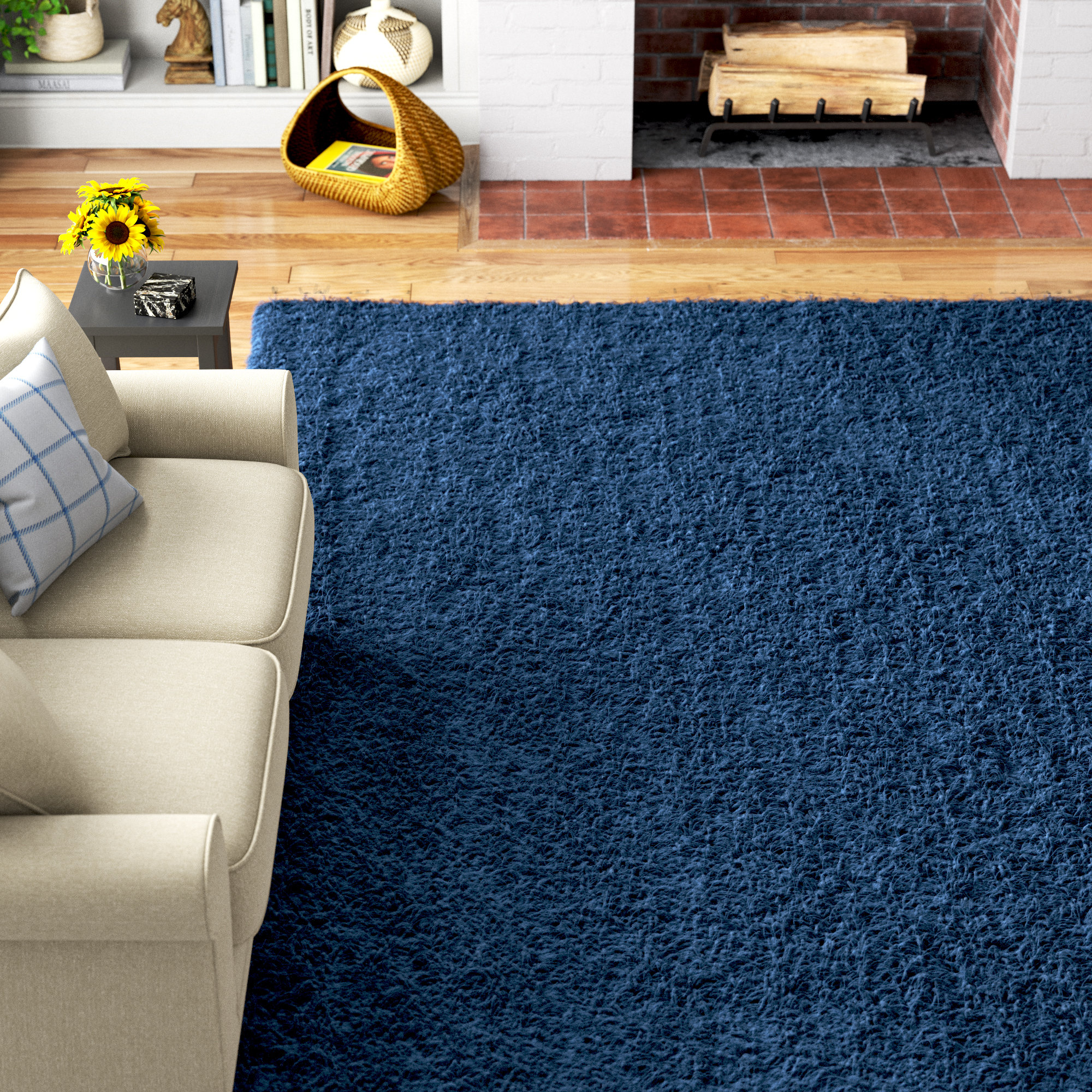 Andover Mills™ Marcy Area Rug in Sapphire Blue & Reviews Wayfair