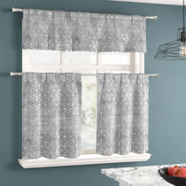 Metallic Silver Valances Kitchen Curtains You Ll Love In 2021 Wayfair