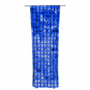 Trebam Plavet Plaid & Check Sheer Rod Pocket Curtain Panels Panels (Set of 2)