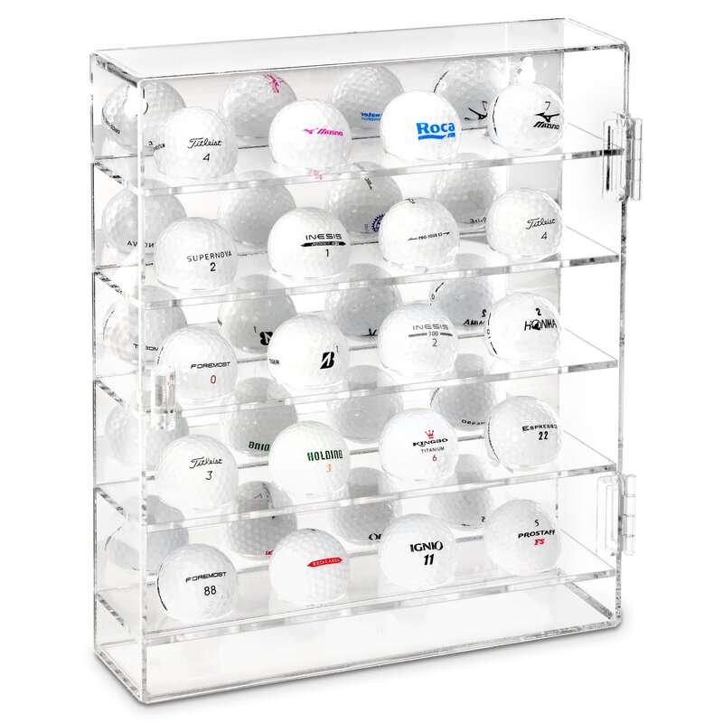 Ikee Design Acrylic Mountable Golf Balls Display Case Cabinet Wall
