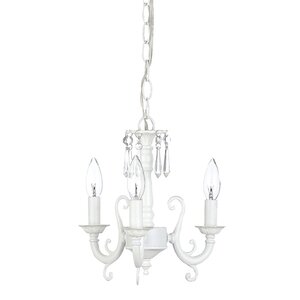 3-Light Scroll Candle-Style Chandelier