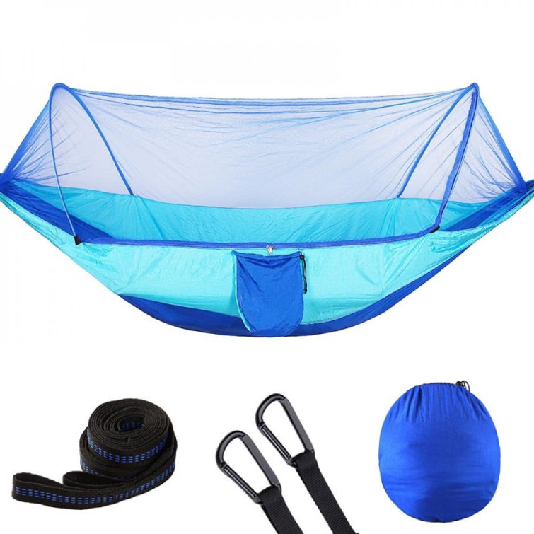 NEW Double Camping Hammock 2 3 Person Outdoor Parachute Tent Travel & Strap 