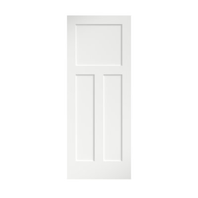 Paneled Wood Primed Shaker T Shape Slab Door
