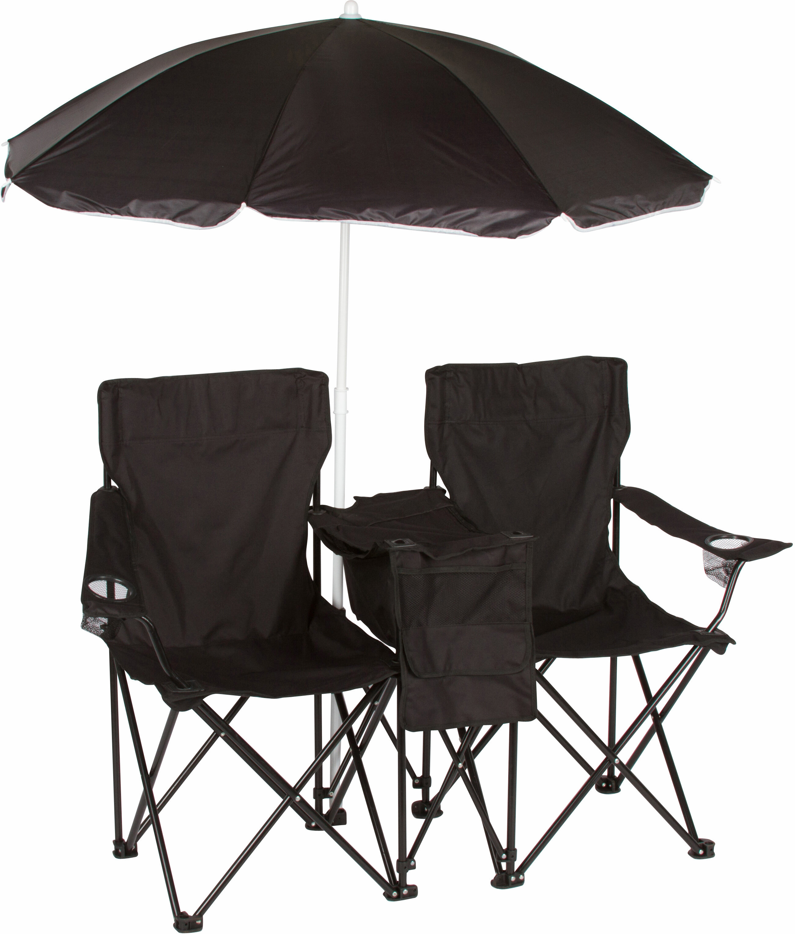 Foldable Picnic Beach Camping Double Chair+Umbrella Table Cooler Fishing Fold Up