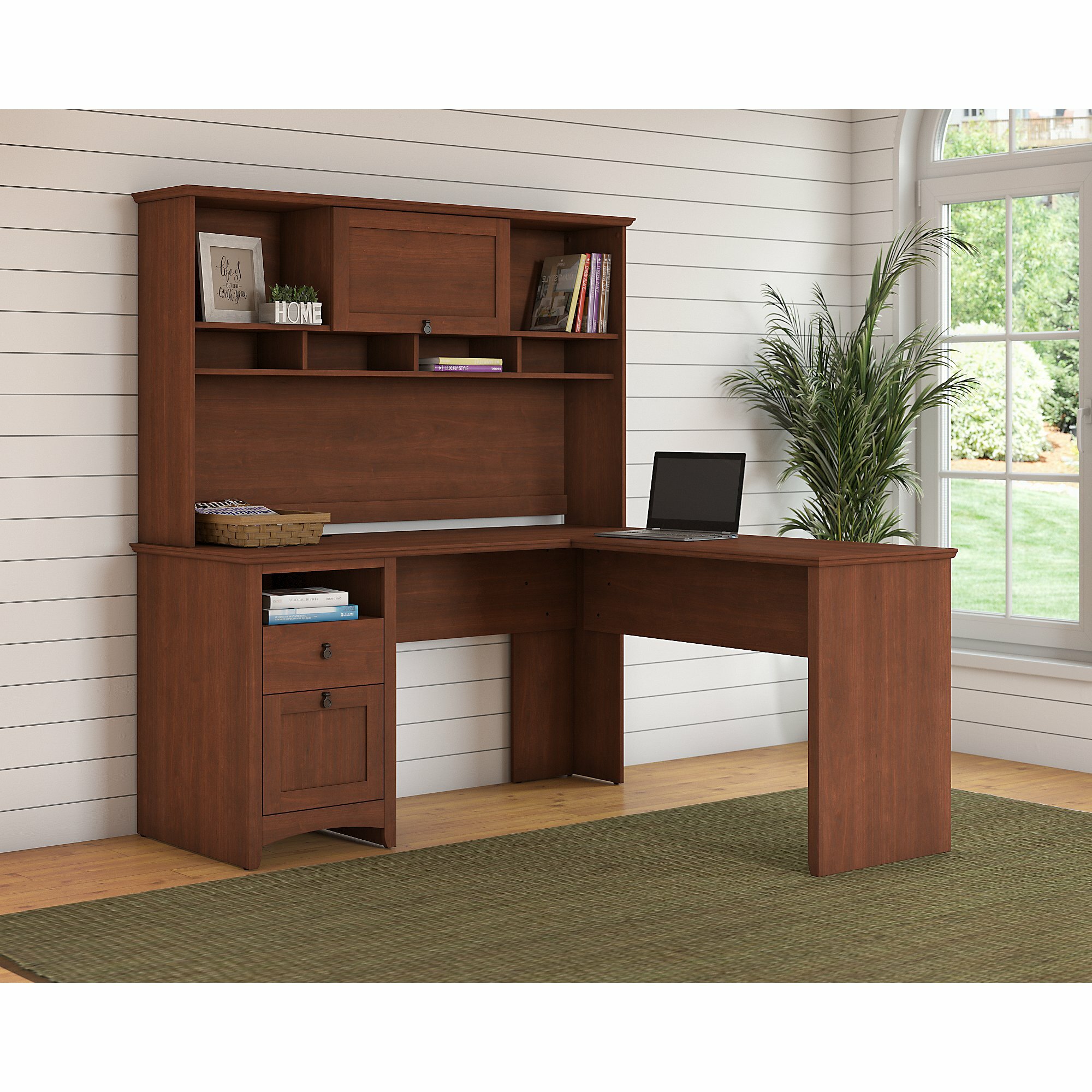 Darby Home Co Fralick L Shape Executive Desk With Hutch Reviews