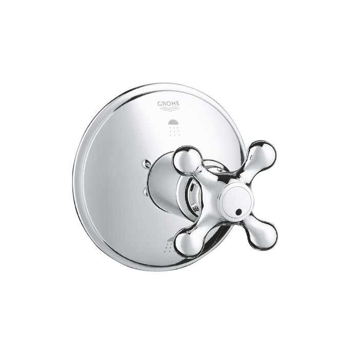 Grohe Seabury Three Port Diverter Faucet Trim With Cross Handle