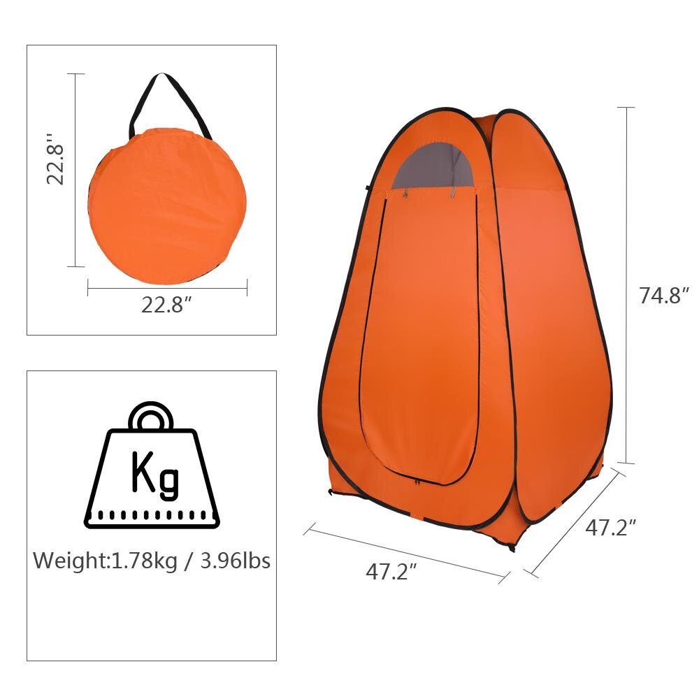Rebuyhome Pop Up Camping Shower 1 Person Tent with Carry Bag & Reviews ...
