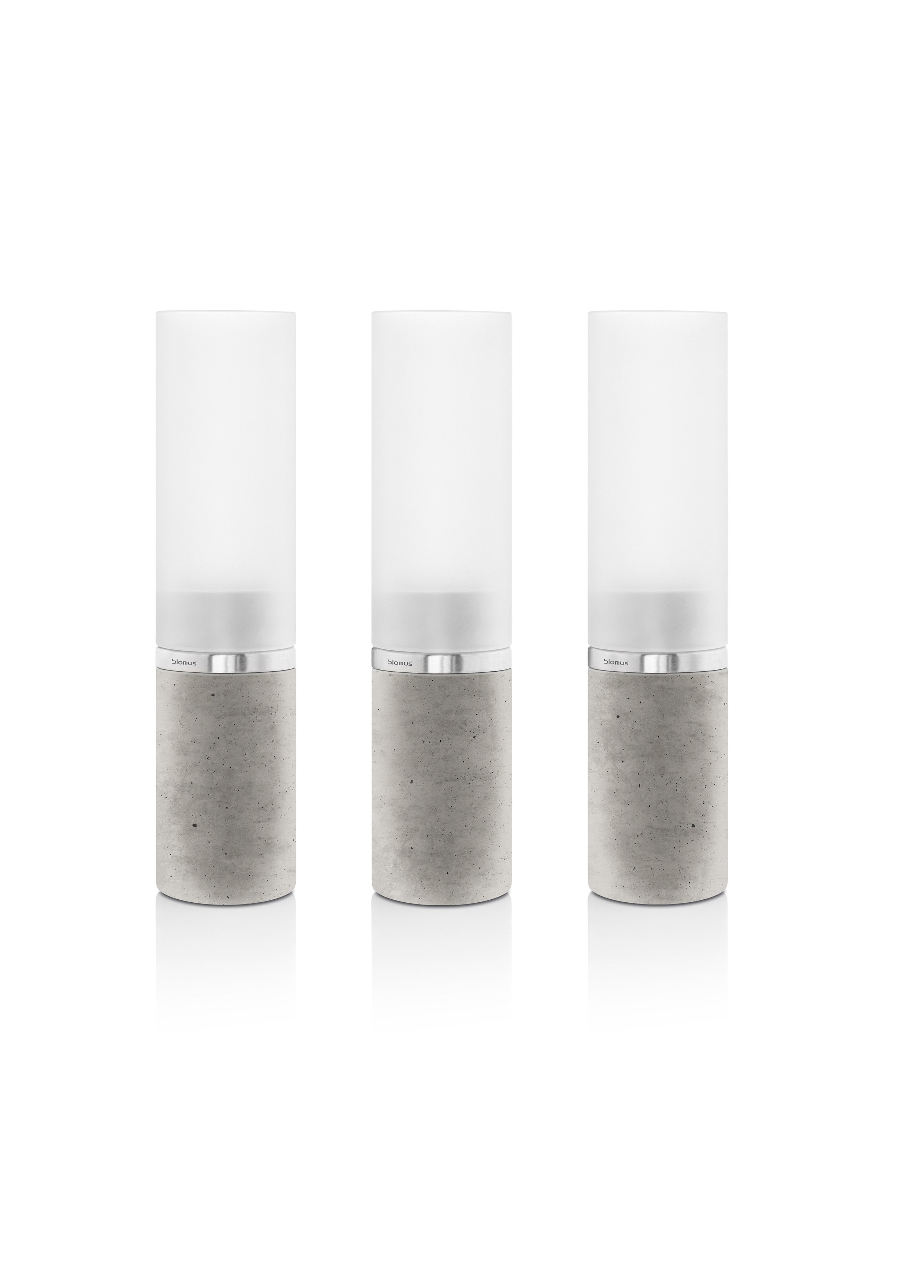 Set of 3 Faro Tealight Holders by Blomus Metallic