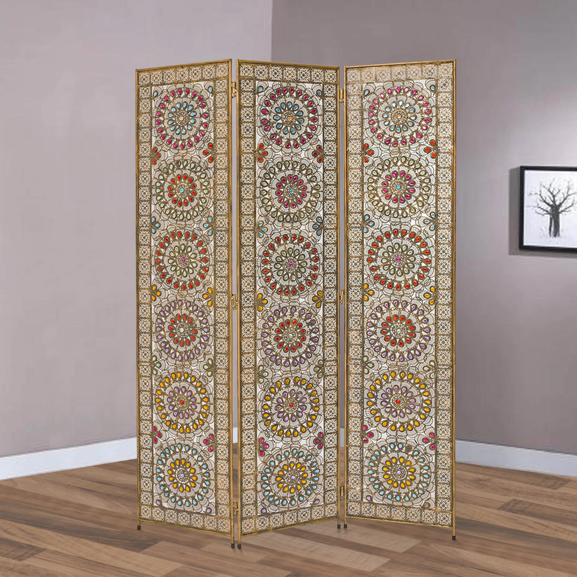 Bloomsbury Market Gulliver 3 Panel 4ft Room Divider Wayfair