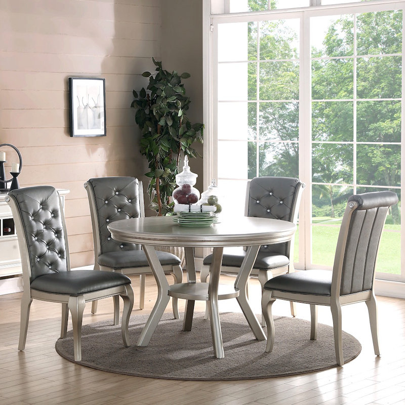 Infini Furnishings Adele 5 Piece Dining Set Reviews Wayfair Adele 5 Piece Dining Set