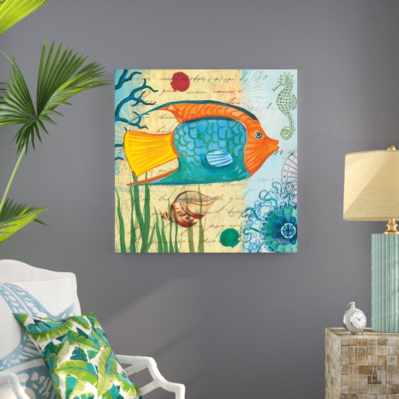Tropical Underwater I by Farida Zaman - Wrapped Canvas Painting Print