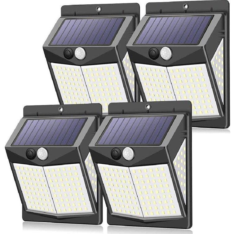 【2 Packs】 Solar Lights Outdoor Motion Sensor LED Solar Powered Flood Lights 270°Wide-Angle Adjustable Solar Security Light with 3 Lighting Modes Separate IP65 Waterproof for Porch Patio Garage Yard