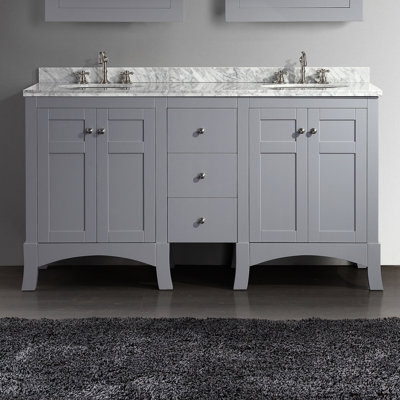 Palazzo 60-Inch Double Bathroom Vanity kbc bella 60" double bathroom vanity set & reviews | wayfair Palazzo 60-Inch Double Bathroom Vanity kbc bella 60" double bathroom vanity set & reviews | wayfair