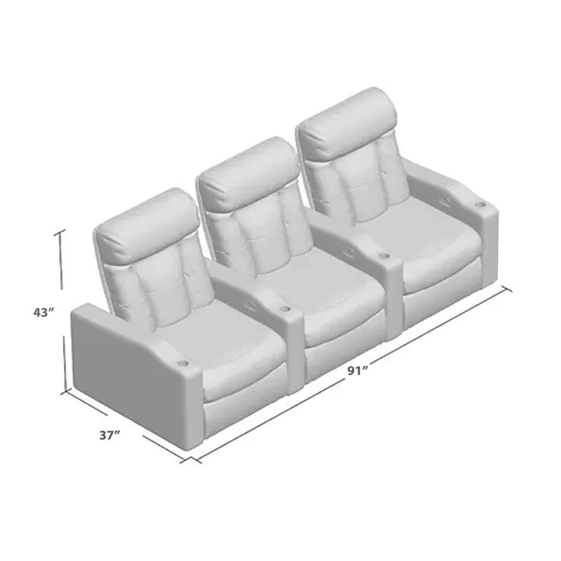Ebern Designs Air Home Theater Sofa Row Of 3 Reviews Wayfair