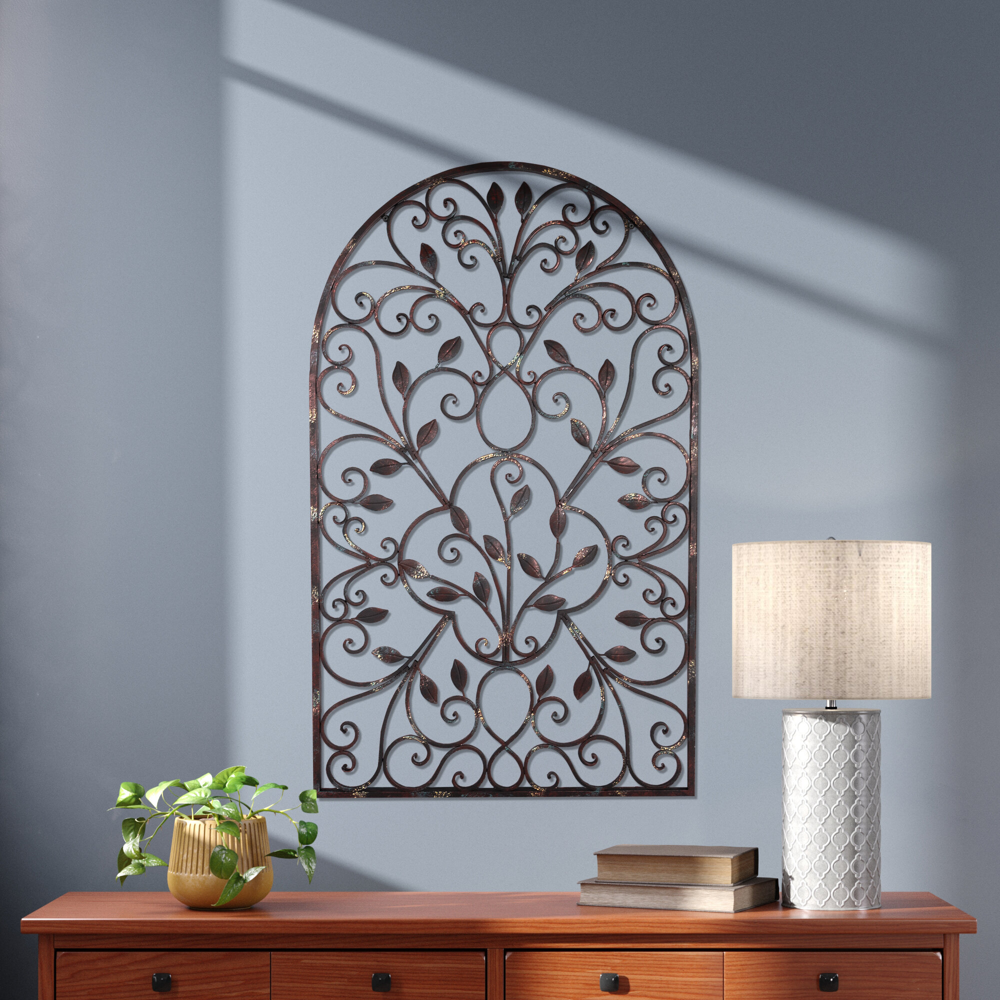 Lark Manor Iron Arched Window Panel Wall D Cor Reviews Wayfair