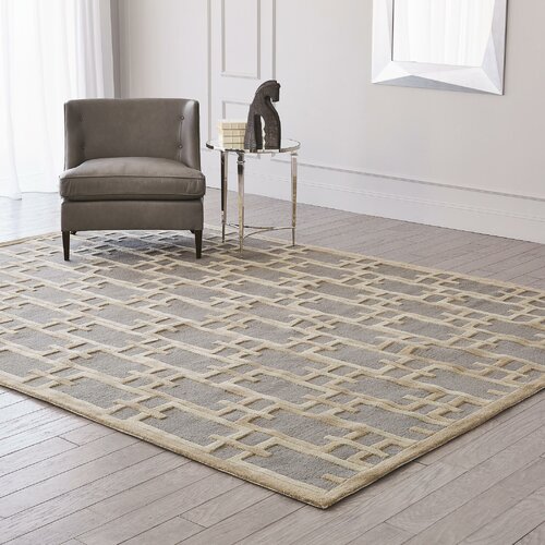 Global Views Handmade Tufted Gray/Beige/Taupe Rug | Wayfair