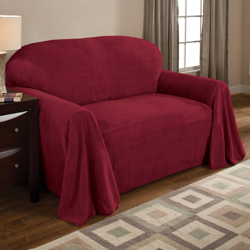 Red Barrel Studio Fleece Box Cushion Sofa Slipcover Reviews