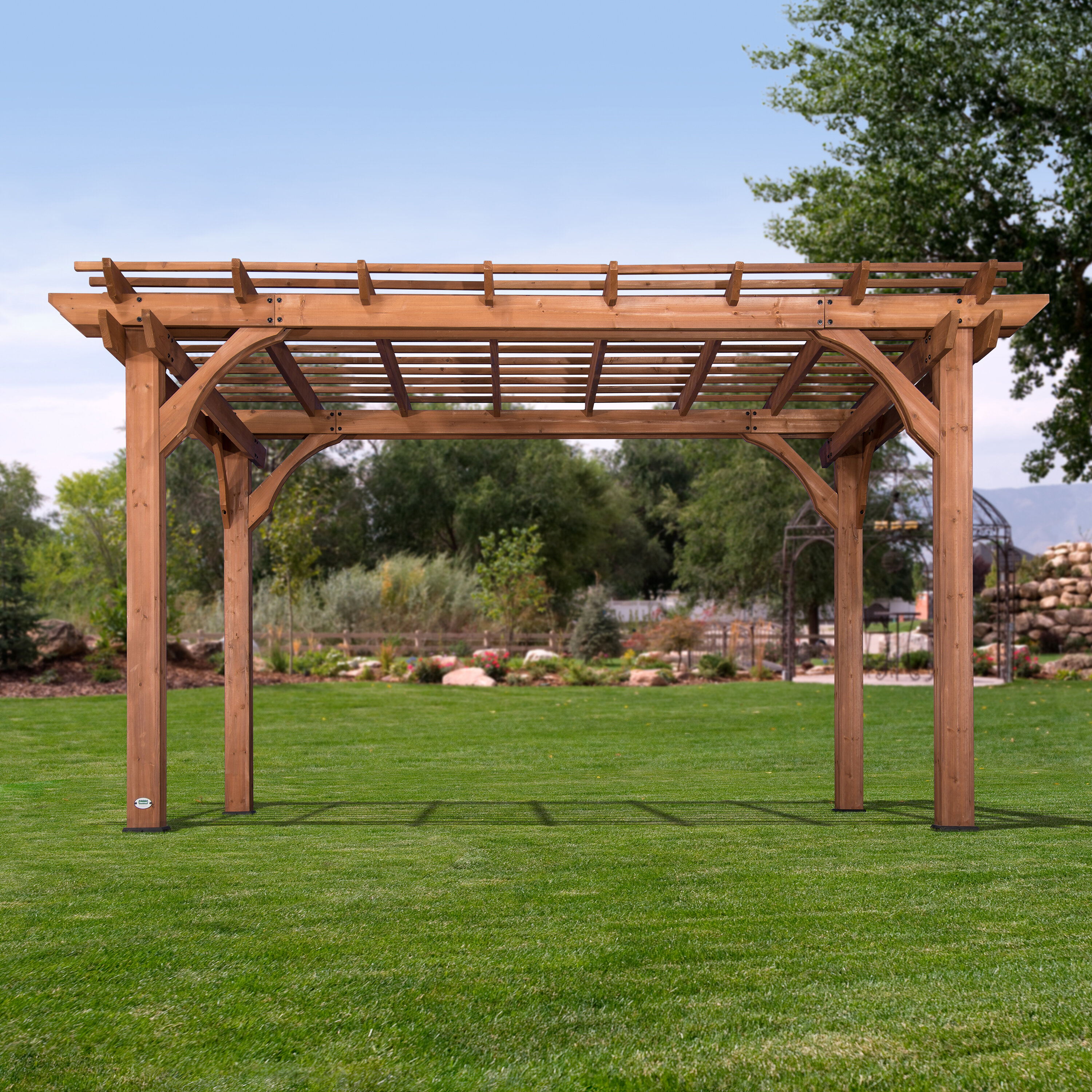 Backyard Discovery 14' X 10' Solid Wood Pergola & Reviews | Wayfair