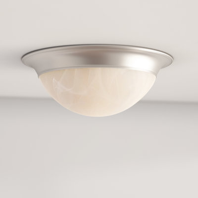 Little Rock 2Light Flush Mount Charlton Home Finish Brushed Nickel
