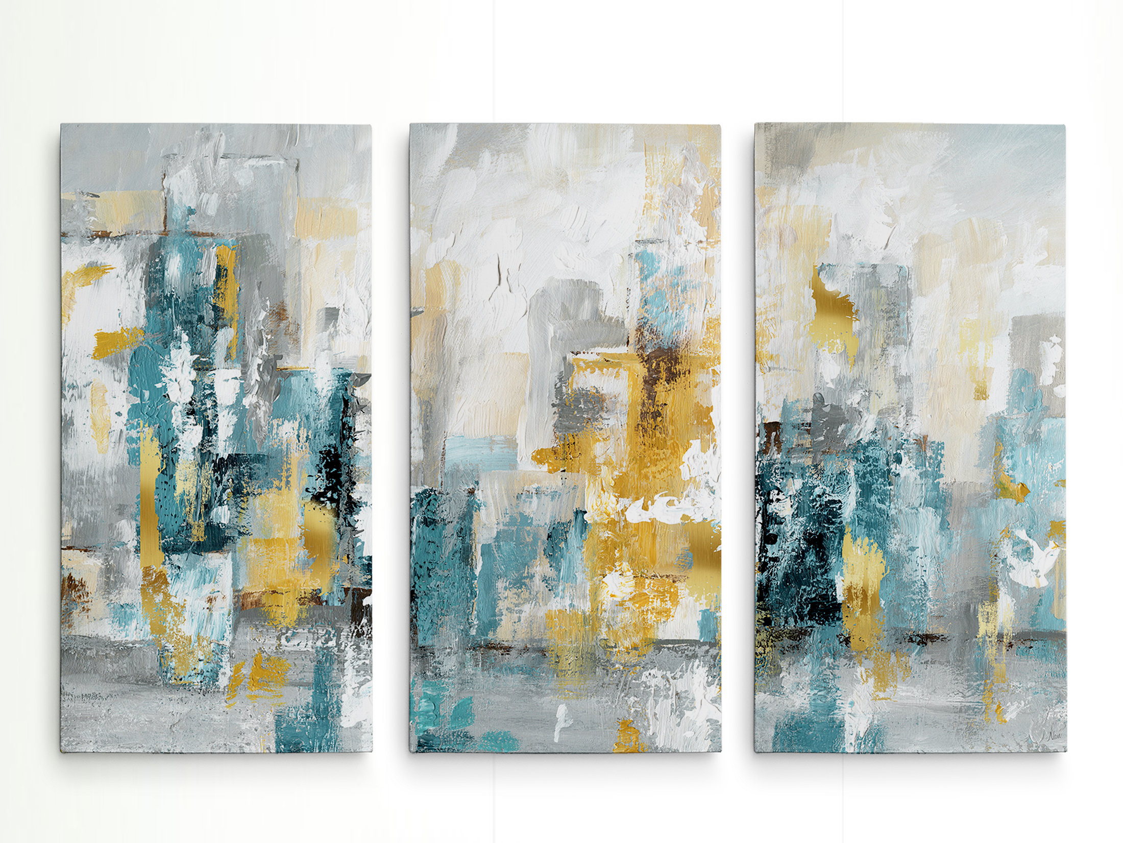 Retro Abstract Wall Art Vintage Canvas Pictures Contemporary Pale Grey Abstract Lake Painting Canvas Artwork Ocean Bedroom Bathroom Living Room Office Wall Decor Framed Ready to Hang 30cm x 40cm