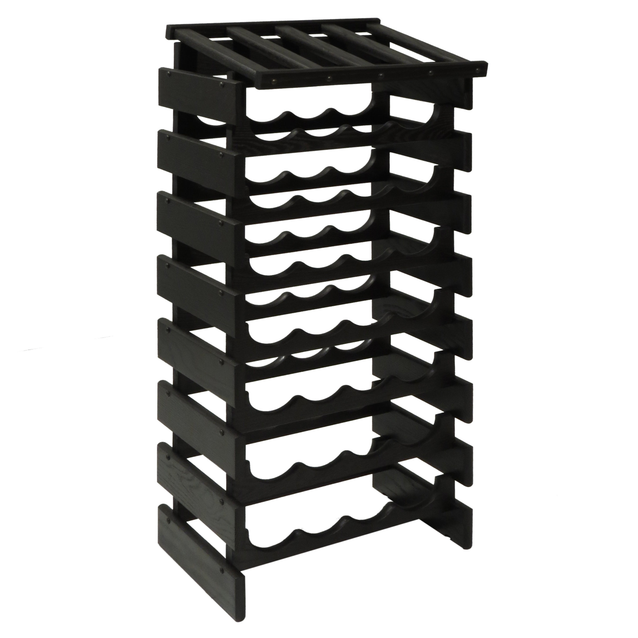 Symple Stuff Geis 32 Bottle Floor Wine Bottle Rack Wayfair