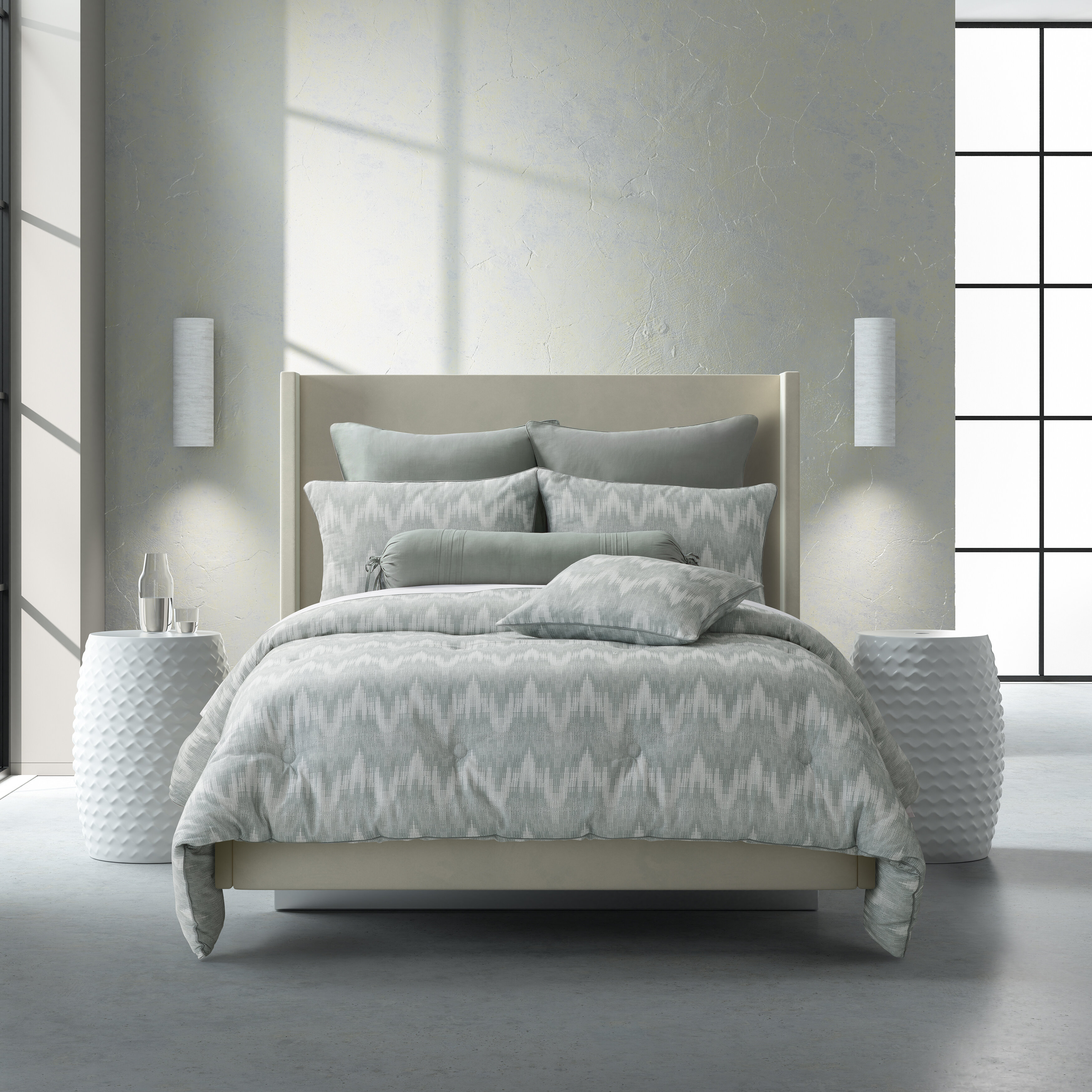 Details about   Gray & Green lines COMFORTER REVERSIBLE set KING SIZE Perfect gift & Decoration 