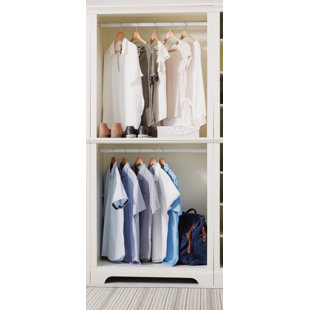 Portable Wood Closet Wayfair Parks 36 W Solid Wood Closet System