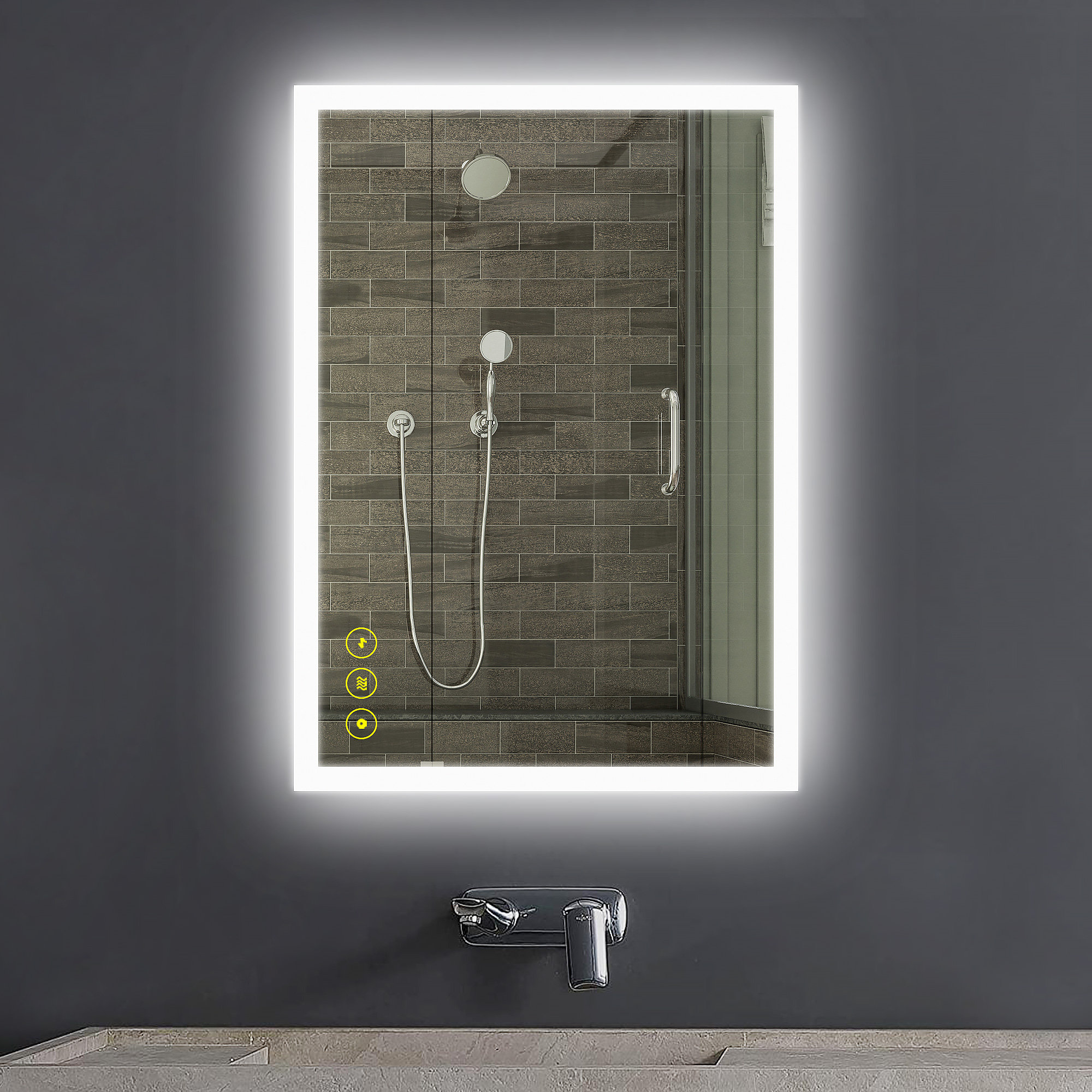 Wrought Studio Captolia LED Bathroom Mirror Backlight Mirror Touch