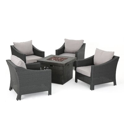 Sol 72 Outdoor Portola 5 Piece Sofa Seating Group With Cushions