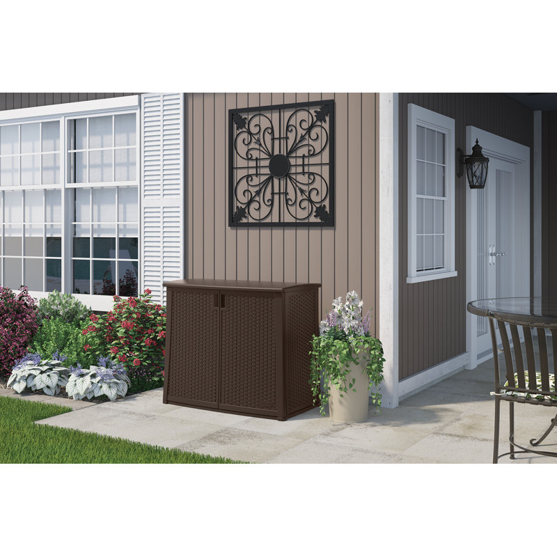 Suncast Java Outdoor Storage 97 Gallon Resin Cabinet Reviews Wayfair