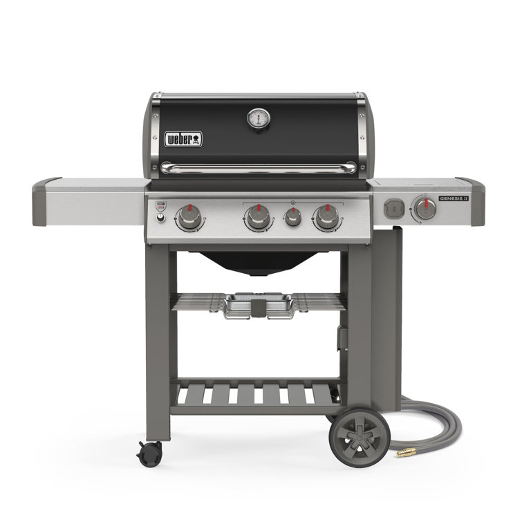 Weber Genesis Ii Weber 3 Burner Free Standing Btu Gas Grill With Side Burner Reviews Wayfair