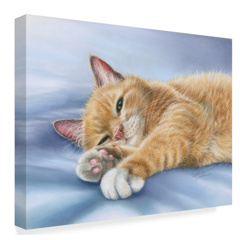 Trademark Art Jack Cat Acrylic Painting Print On Wrapped Canvas