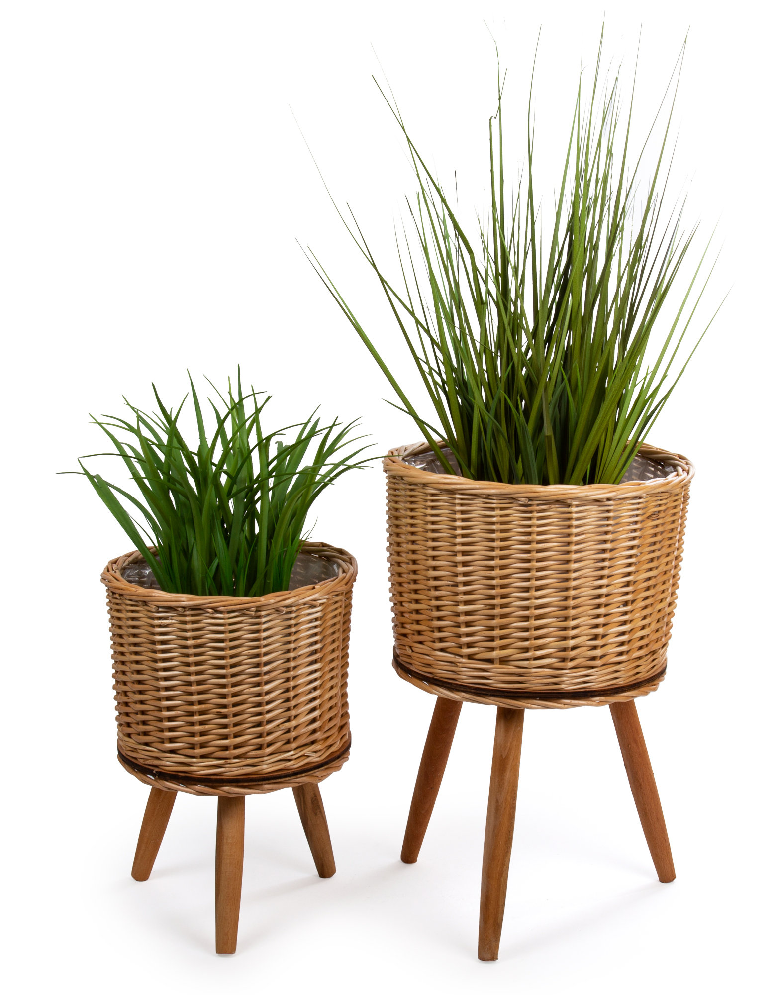 wayfair balcony planters on Bay Isle Home Sheena 2 Piece Wicker Cachepot Set Reviews Wayfair