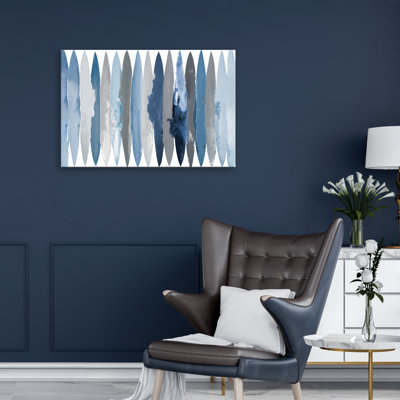 Even Flow Blue Acrylic Painting Print On Canvas Joss Main