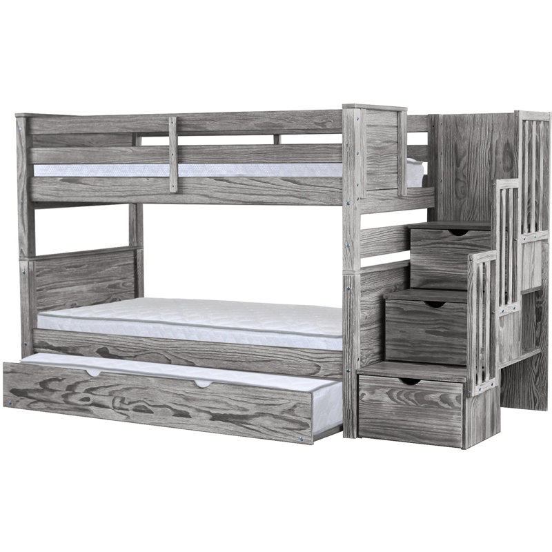 Harriet Bee Flitwick Twin Over Twin Bunk Bed With Trundle And