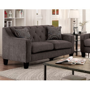 Manson Fabric Tufted Loveseat by A&J H..