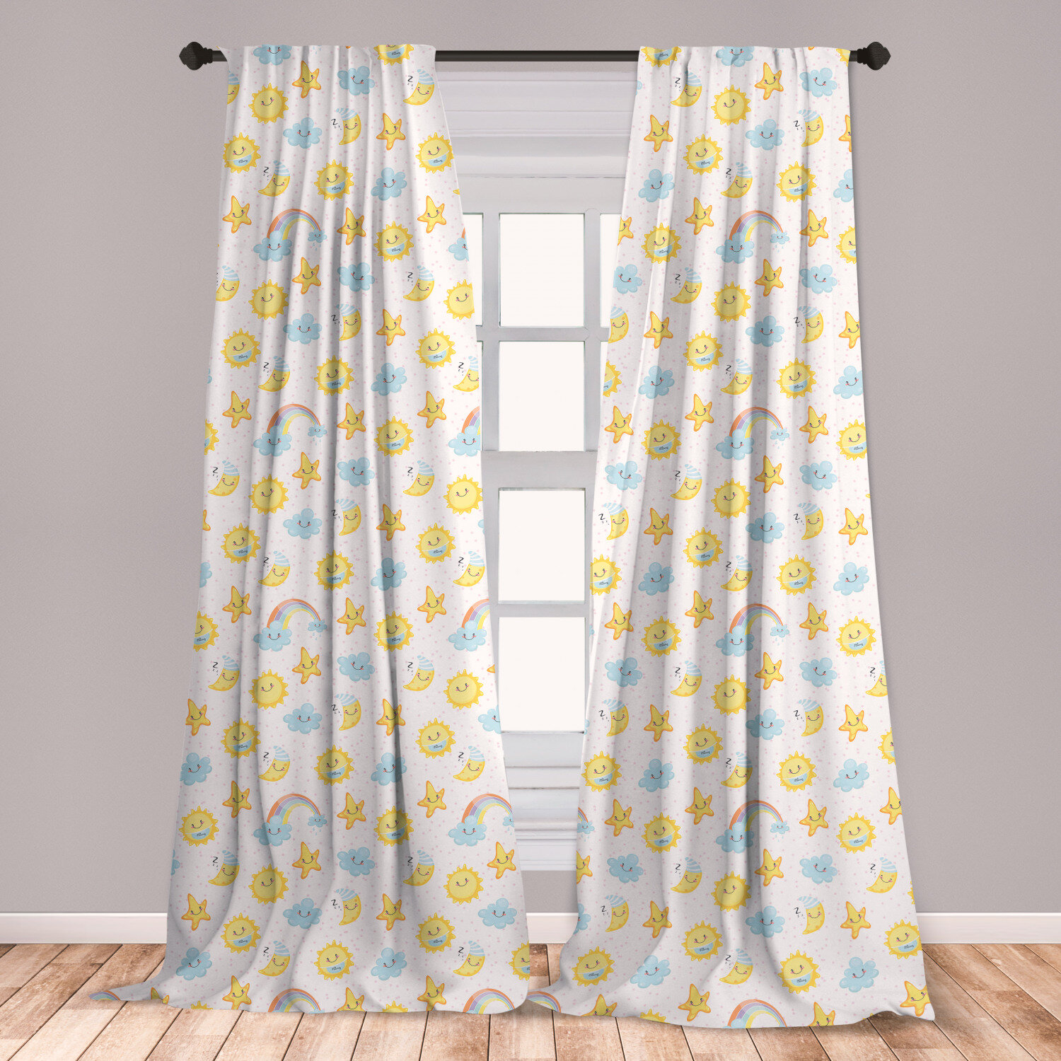 2 window curtains