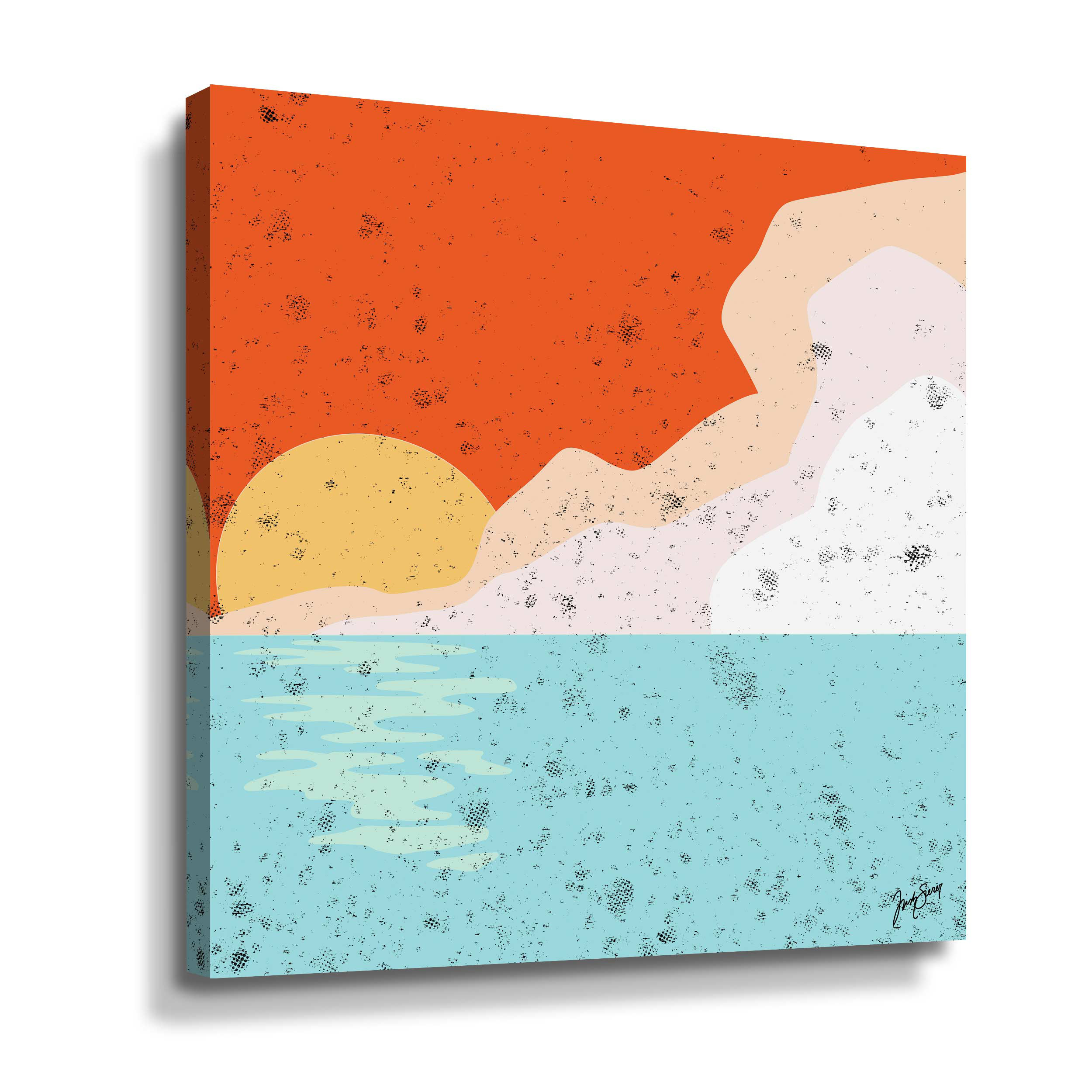 Highland Dunes Skyline Painting on Canvas Wayfair