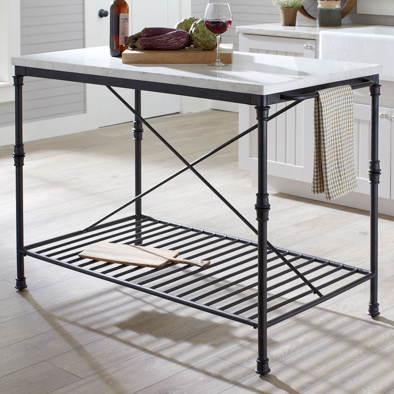 Castille Prep Table with Marble Top. French Country Furniture Finds. Because European country and French farmhouse style is easy to love. Rustic elegant charm is lovely indeed.