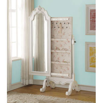 Harriet Bee Saffold Cheval Free Standing Jewelry Armoire With