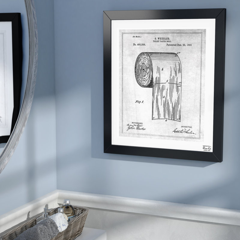 T Austin Design Toilet Paper Roll 1891 Art Picture Frame Toilet Paper Roll 1891 Art