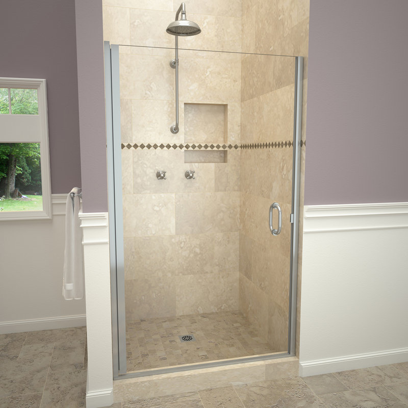 Tile Redi 1200 Series Swing 34 X 72 Pivot Semi Frameless Shower Door Wayfair