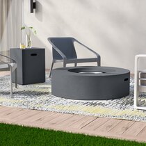 ainsley outdoor modern concrete propane fire pit table