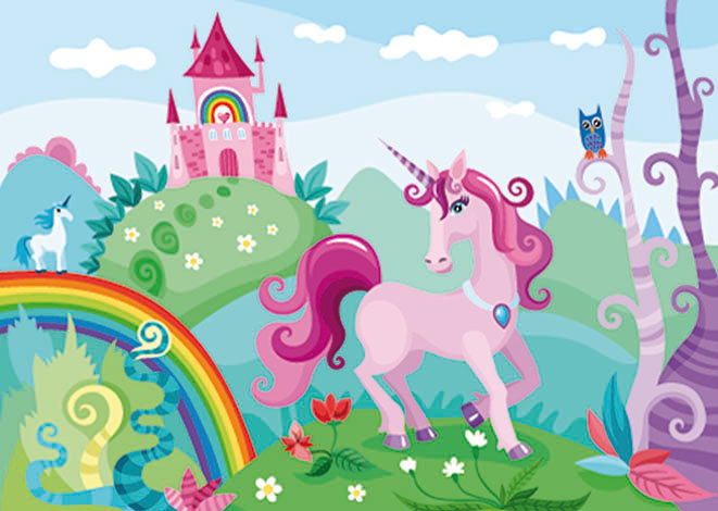 Zoomie Kids Friday Kids Pink Unicorn 18 45m X 50cm 5 Piece