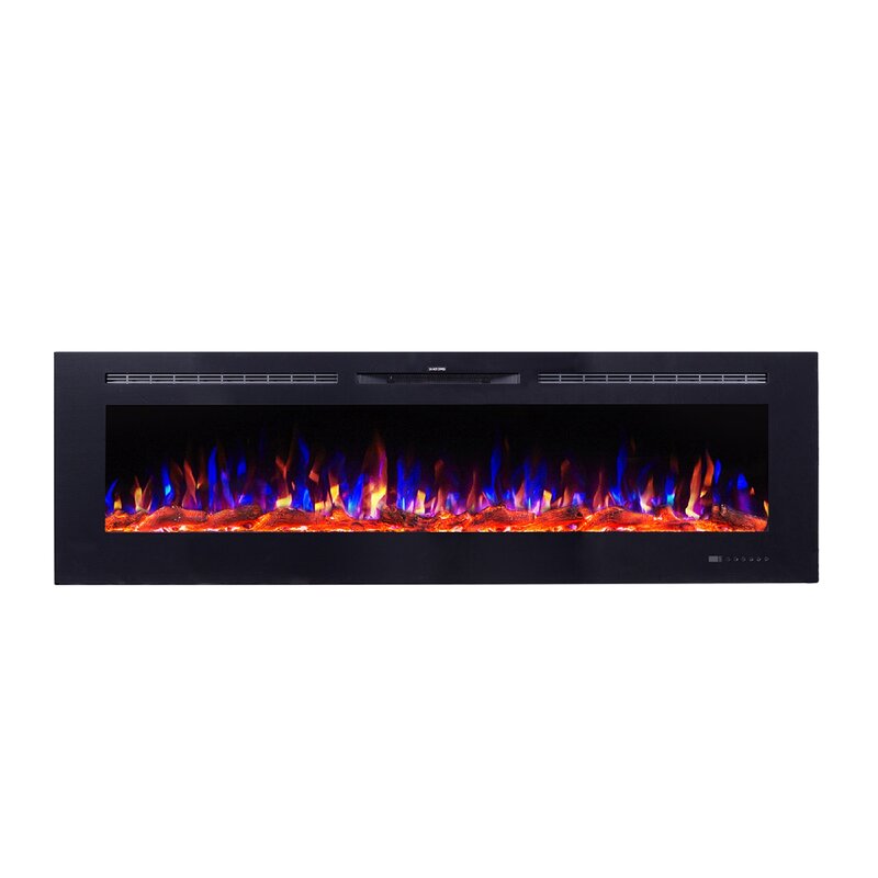 Latitude Run Millner Recessed Wall Mounted Electric Fireplace