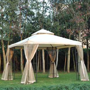 Go to store & view more images 10 Ft. W x 10 Ft. D Metal Patio Gazebo by Outsunny